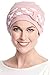 Double Braid Turban Set - All Cotton 2 pc Chemo Cancer Turbans for Women Double Braid - Brown/Khaki