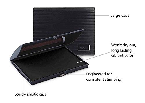 Infusion 5" X 7" Large Stamp Ink Pad For Rubber Stamps, Your Go To Large Stamp Ink Pad For Bright Color, Even Coverage And Durability, Zinc Stamp Pad #TOP2