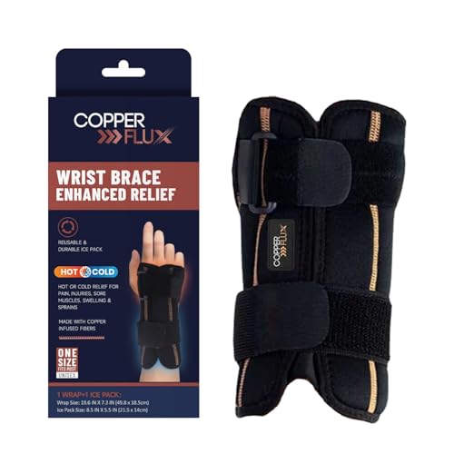 Wrist Brace with Hot/Cold Therapy Copper Infused