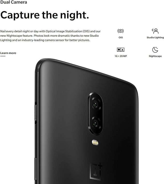 スマートフォン本体 Oneplus 6T RAM8GB ROM128GB MirrorBlack OnePlus 6 Mirror Black 8GB/128GB 6.28