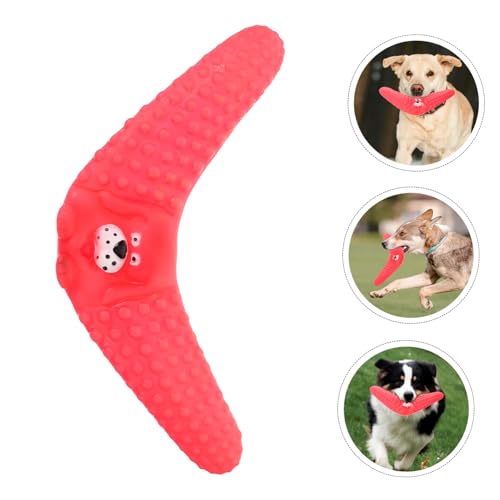 Veemoon 3stücke Bumerang für Hund Kauspielzeug aus Gummi Hundespielzeug zum Werfen und Kauen für Drinnen und Draußen Fördert Zahnhygiene und Spielfreude für Haustiere Zufällige Farbe