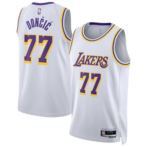 Luka Doncic Los Angeles Lakers NBA Kids Youth 8-20 Association Edition White Swingman Jersey (US Numeric 8 Regular White)