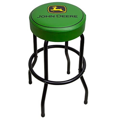 Plasticolor 004792R01 John Deere Logo Garage and Game Room Stool with Matte Green Top and Black Legs by Plasticolor - Used condition - US$63.15