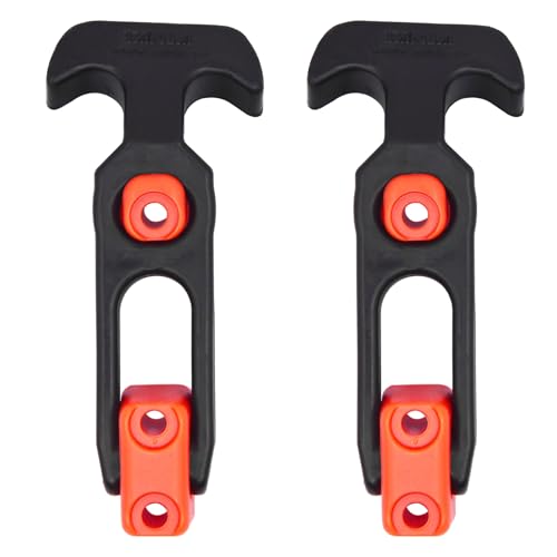 Image of 2PCS Flexible Rubber Hood Latch, T-Handle Hasp Draw Latches, Catch Replacement for Farm Machinery, Golf Cart, Cooler, Engineering Machine Hood and Shock Absorption Buckle(Orange Black)