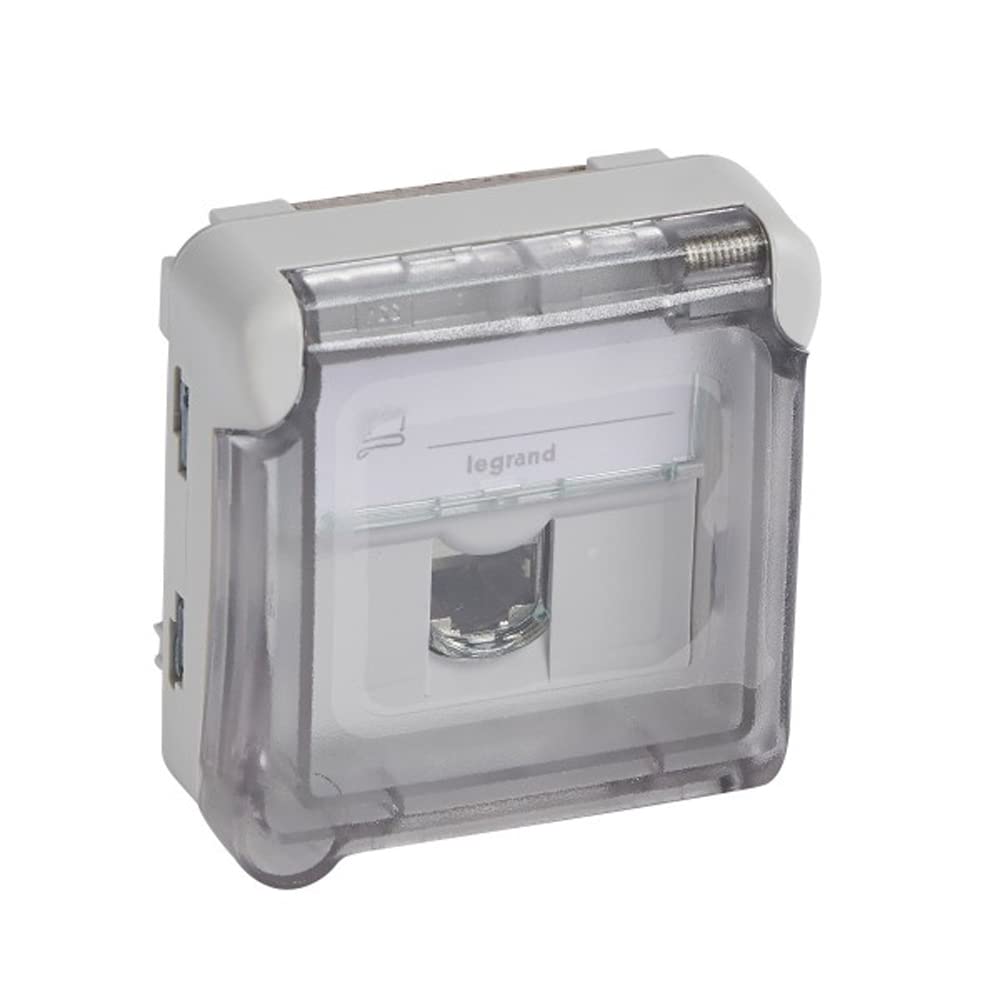 Legrand 069559 Prise RJ45 Étanche Catégorie6a STP Plexo Composable IP55, Gris