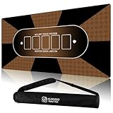 70インチ x 35インチ プロフェッショナル ポーカー テーブルトッパーマット テキサスホールデム用 | 滑り止めゴム表面 | ポータブルカジノスタイルゲーミングマット 6~10人用 | 収納チューブ&防水デザイン付き(グラデーションブラック)