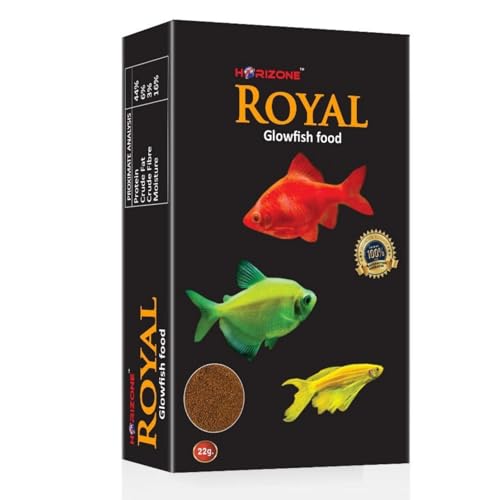 Horizone Royal Glow Fish Food 22g Premium Nutrition for Tropical & Ornamental Fish Color Enhancing Growth Promoting & Breeding Support