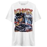 Black Rabbit 90s Racing Intimidator Earnhardt Raise Hell Praise Dale Retro Unisex T-Shirt (Soft Premium Tee - White, Large)
