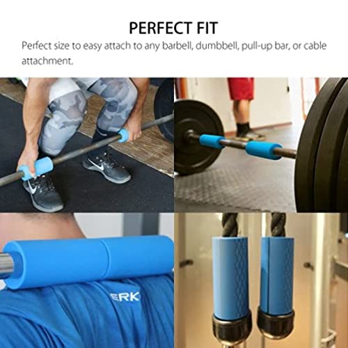 Image of Fitfix Thick Bar Grips Turns Barbell, Dumbbell, and Kettlebell Grip For Bar Training And Muscle Growth. Strengthen Your Forearm, Biceps, Triceps, Chest. For Bodybuildin-Qty-1 pair