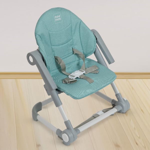Mee Mee 2-in-1 Booster Seat and Baby Chair with 3-Height Adjustments with Removable Food Tray & Safety Belt, for Babies of 6 Months+ (Grey) 2