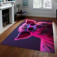 CIHCOHOME Pig Wearing Sunglasses Area Rug Floor Carpet for Nursery Dorm Cartoon Farm Animals Pattern Mat for Kids Non Slip Washable Throw Rugs 90x180cm
