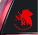 Neon Genesis Evangelion NERV Vinyl Decal Sticker (6" X 5.3", Red)