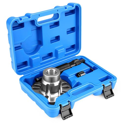 Wvoillty Set professionale per mozzi idraulici 10T, universale, per cerchioni a 4/5 fori (96-125 mm), con pompa idraulica manuale