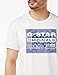 G-STAR Raw Men's Holorn Graphic Crew Neck Short Sleeve T-Shirt, RAW: White, Medium