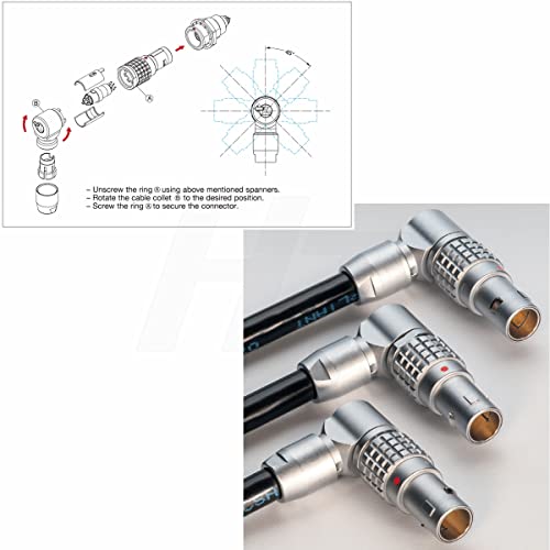 Cable de código de tiempo de ángulo recto para Alexa Mini con conector TRS de 3,5 mm 3