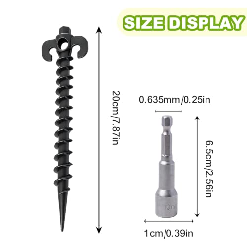 8 Piezas Estacas de Tienda de Espiral de Plástico de 8 Pulgadas miniatura 2