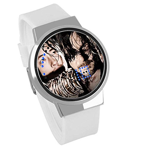 Film und Fernsehen The Walking Dead Series, Led Watch Wasserdichter Touchscreen Digital Light Watch Unisex Armbanduhr-Weiß