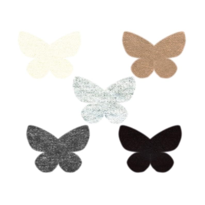 One Butterfly 100% Cashmere Patch in Classic Colors // Iron-On (or Remove Adhesive to Sew Instead) // Sweater Hole Repair or to Customize (2.5 x 3.25