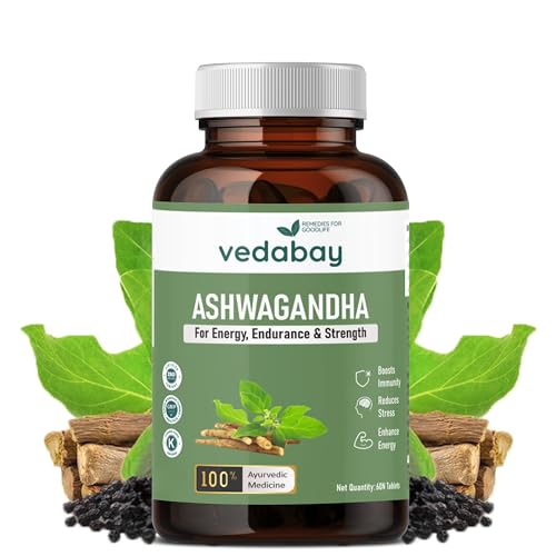 Ashwagandha Tablets 600mg, Best for Extra Strength, Performance, Vitality, Anxiety and Stress Relief...