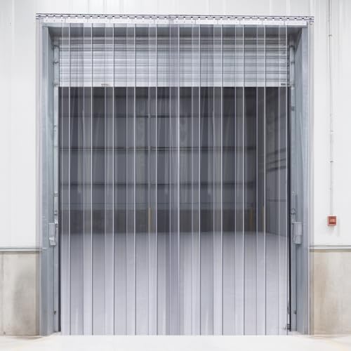 Image of VEVOR PVC Strip Curtain, 84 inch Height x 38 inch Width, 0.08 inch Thickness, 6PCS Clear, Freezer & Cooler Door Strips, 50% Overlap Visit the Store