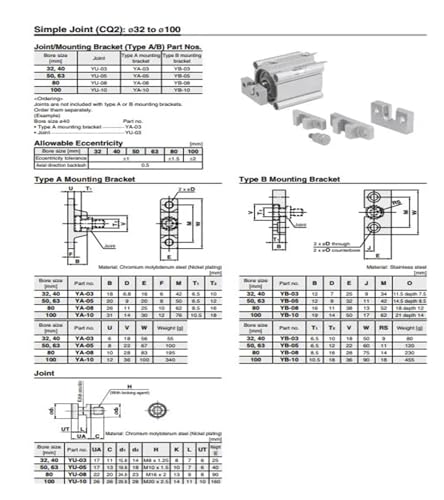 Vérin pneumatique CQ2B80 pour remplacer un vérin compact de presse - 5