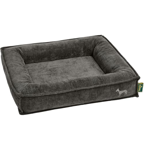 HUNTER Orthopädisches/Ergonomisches Hundebett MELUN, ergonomisches Hundebett mit Memoryschaum, druckentlastend und gelenkschonend, abnehmbarem Bezug, Farbe: anthrazit, Größe: M
