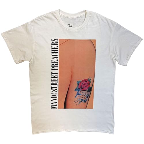 Rock Off officially licensed products Men's Manic Street Preachers Generation Terrorists T-Shirt Small White