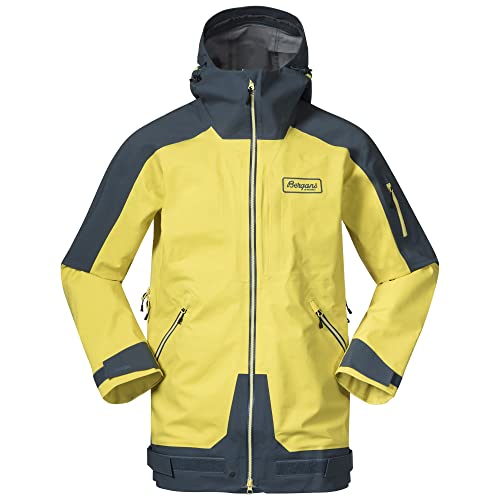 Bergans Myrkdalen V2 3l M Jacket Colorblock-Gelb - Dermizax™ Wasserdichte atmungsaktive Herren Dermizax Skijacke, Größe