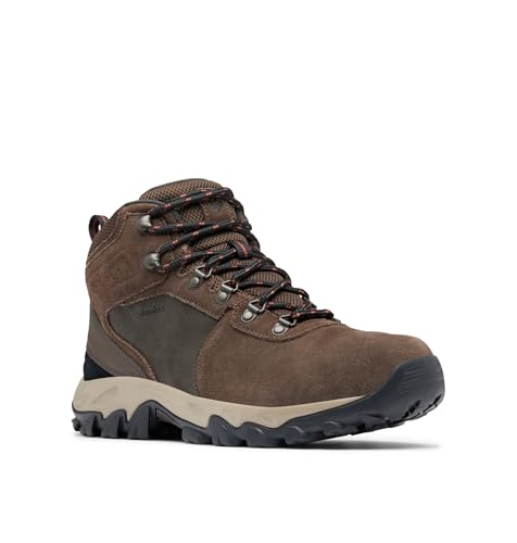 Columbia Mens Newton Ridge Plus II Suede Waterproof, Cordovan/Spice, 8.5 Wide
