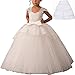 Lanbaodress Girls' 3 Hoops Petticoat Skirt Flower Girl Crinoline Underskirt 6-7Years White