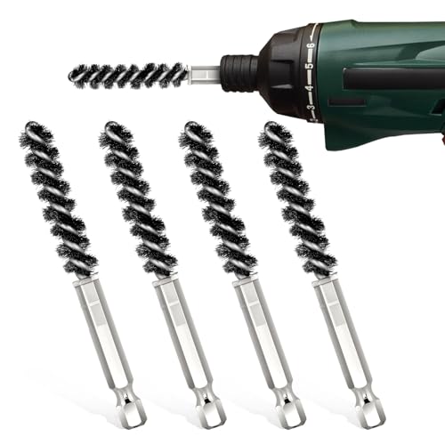 4 Pcs Golf Clubs Hosel Brushes Head Hosel Brush Hex Shank Handle Electric Drill Wire Brush Golf...