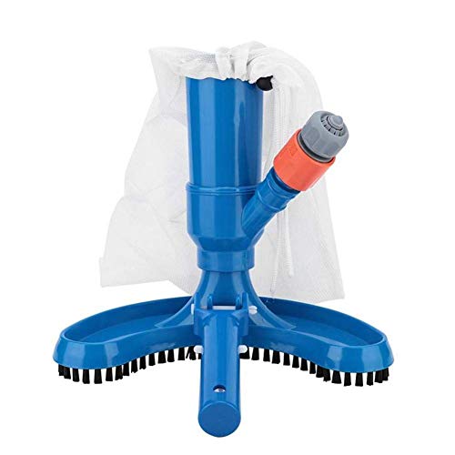 SYWAN Aspiradora portátil para alberca con Bolsa de Malla, Cabezal de Cepillo, Mango, Conector de Manguera rápida para Limpieza de Piscinas pequeñas, SPA, estanques y jacuzzis
