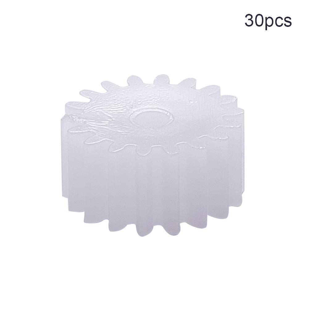 Jutagoss 30pcs Plastic Gears 18 Teeth Model 182A Reduction Gear Plastic Worm Gears for RC Car Robot Motor
