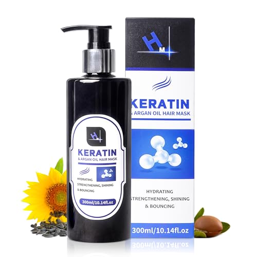 Habeeb Malik HM Keratin And Argan Oil Hair Mask Protein Treatment For All Hair Types 300ml