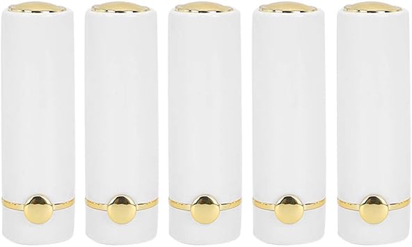 Sonew 5pcs White DIY Empty Lipstick Tube Containers for Custom Colors and Crafting Lipstick Suitable for Salon and Home Use