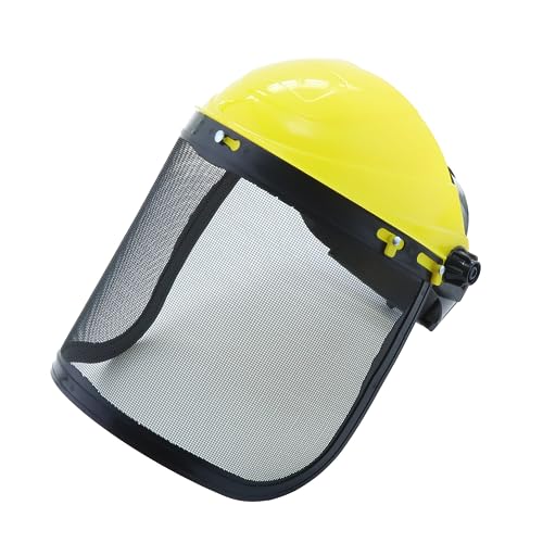 HAISHINE Visière de Visage, Face Shield de Protection Écran Facial de Sécurité avec Visière en Maille pour Tondeuse d'Herbe de Jardin Sécateur à Perche...