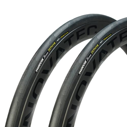 Thinvik 360TPI 235g Road Bike Tires, Foldable Clincher Tyres, Lightweight Low Rolling Resistance Bicycle Tires for Racing, Endurance Cycling (700 x 28c)