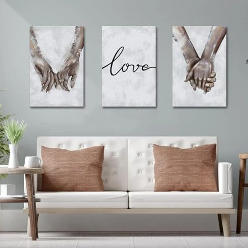 Toile décoration salon couple romantique moderne grand format 60x90 cm sans cadre