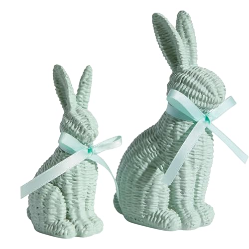 Sculpture de lapin rural et figurines de lapin de Pâques pour salon et bureau - 8