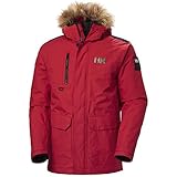Helly Hansen Men's Svalbard Hooded Waterproof Windproof Breathable Insulated Winter Parka Coat, 162 Red, X-Large