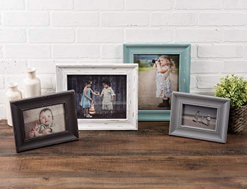 Dii Distressed Wooden Picture Frame Collection Rustic Farmhouse Inspired, 5X7, White #TOP4