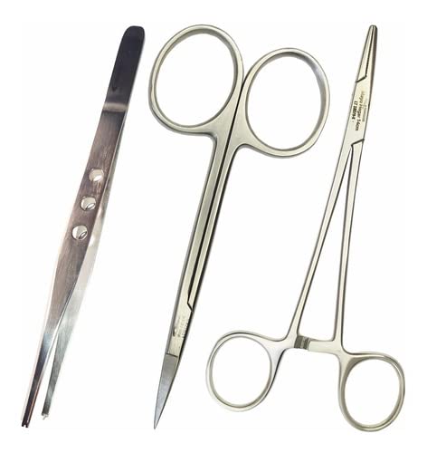Kit Auxiliar Sutura (pinça, Tesoura, Porta Agulha) - Novos