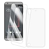 OAGELIM 2er Pack Bildschirm Schutzfolie + Hülle Kompatibel mit HTC Desire 530 (5 Zoll) Künstlerisch Bedruckte Hülle & Gehärtetes Glas Kratzfest (Klar)