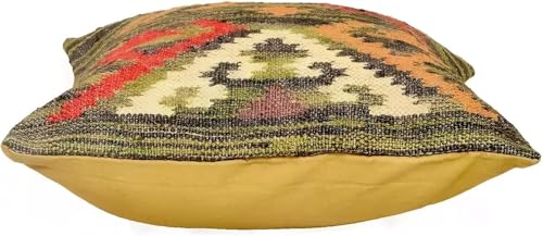 Housse de coussin en laine indienne pour un confort authentique