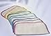 Gina's Soft Cloth Shop 1 Ply Organic Flannel Washable Baby Wipes 8x8 Inches Set of 10 Assorted Rainbow Edging- Proudly Made in the USA!