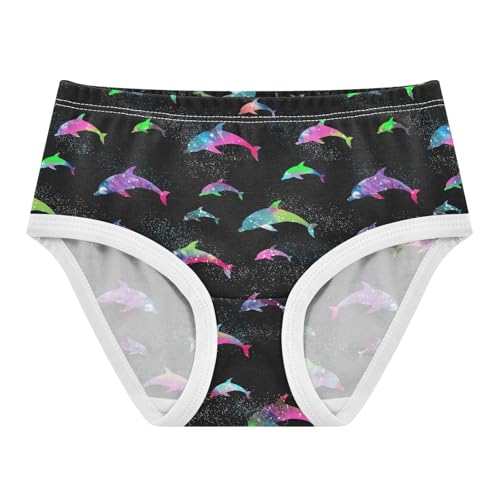 Girls Underwear Soft Cotton Dolphin Colorful Kids Panties in Sizes 2/3t, 4t, 5t, 6 and 8