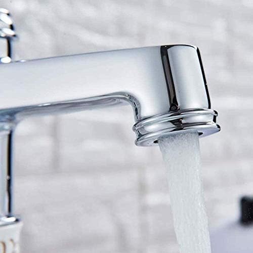 Robinet de salle de bains moderne en chrome brillant pour lavabo design à un trou