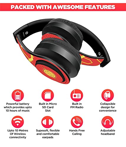 Image of Macmerise Suit up Flash On-Ear Bluetooth Headphone with Upto 10 Hours Playback, FM Radio, SD Card, Soft Padded Ear Cushions and Passive Noise Isolation | Decibel Wireless Headphone