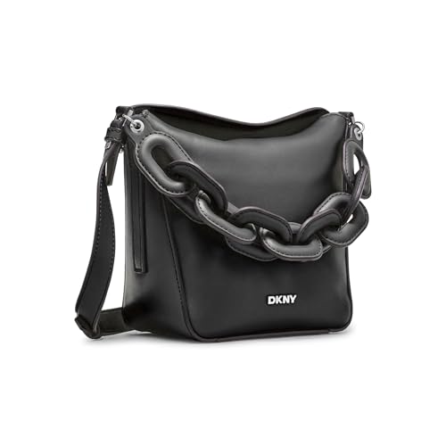DKNY Aspen Hobo Bag, Black/Silver2