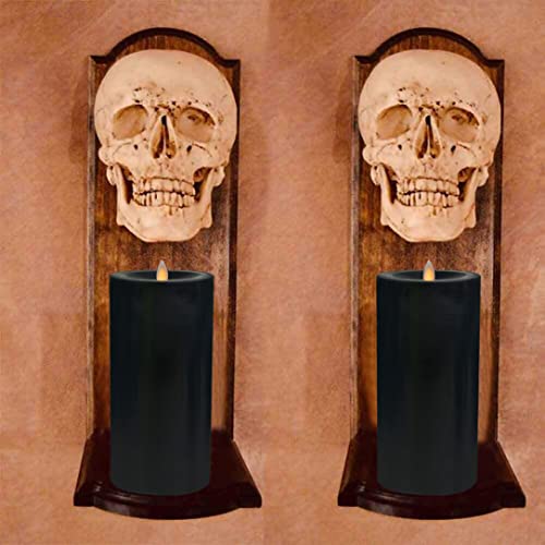 Kitch Aroma Black Flameless Candles With Remote,Battery Operated With Moving Flame Wick Flickering Led Pillar Candle,Flat,Using For Holiday Decor #TOP1